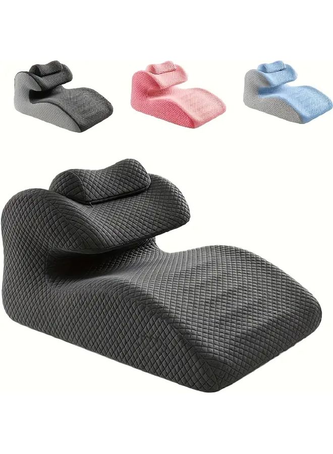 Blue Support Pillow for Couples Intimacy Adjustable Headrest Abdomen Lumbar Back - Image 1