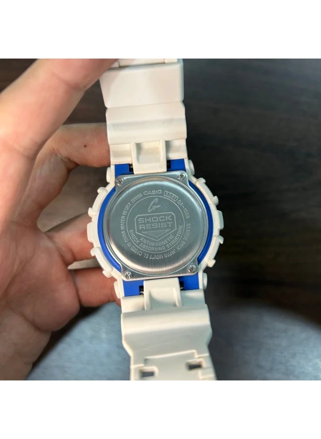 كاسيو ساعة كاسيو جي-شوك GA-100B-7ADR للرجال بعرض تناظري ورقمي، مقاومة للصدمات والمغناطيسية ومقاومة للماء حتى 200 متر، بسوار راتينج أبيض - Image 3