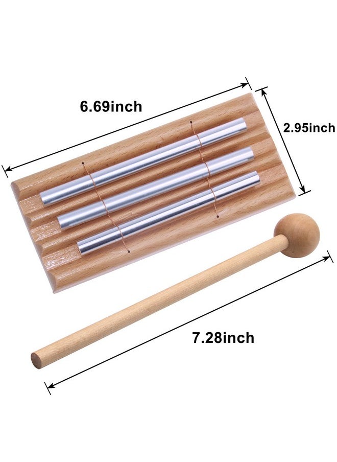 EHOME Meditation Chimes, Mindfulness Trio Hand Bell, Music Classroom Supplies Teacher Tools, Percussion Instrument Reminder With Mallet Storage Bag For Prayer Yoga Eastern Energies Music Gift  - Image 3