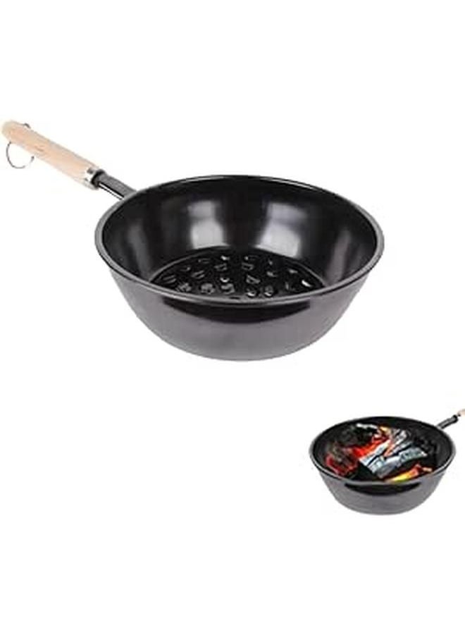 Generic Iron charcoal stove melamine resin coating with 16cm starter wooden handle  - Image 1