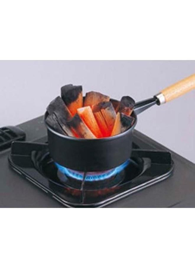 Generic Iron charcoal stove melamine resin coating with 16cm starter wooden handle  - Image 3