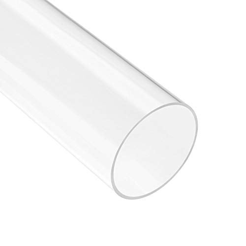 uxcell Clear Rigid Acrylic Pipe 51mm(2") ID x 55mm OD x 305mm(12") Round Tube Tubing - Image 4