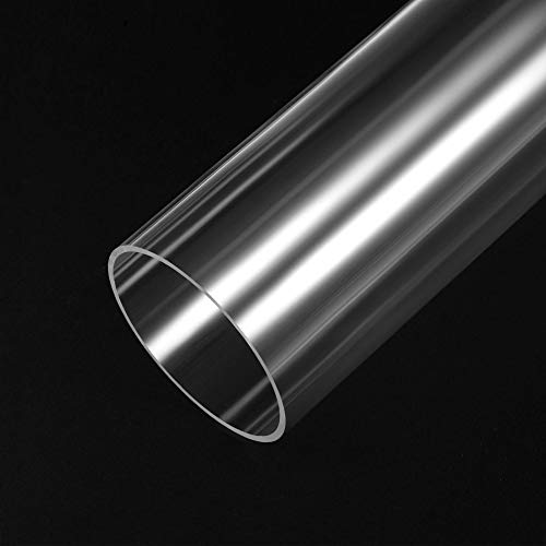 uxcell Clear Rigid Acrylic Pipe 51mm(2") ID x 55mm OD x 305mm(12") Round Tube Tubing - Image 3