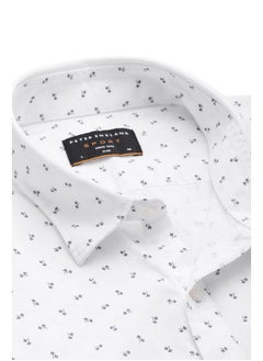 Peter England Peter England Men's Everyday Ditsy Print Slim Fit Full Sleeve Casual Shirt | 100% Cotton  - Image 5
