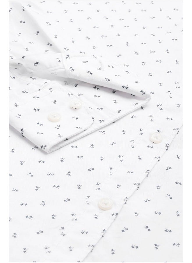 Peter England Peter England Men's Everyday Ditsy Print Slim Fit Full Sleeve Casual Shirt | 100% Cotton  - Image 4