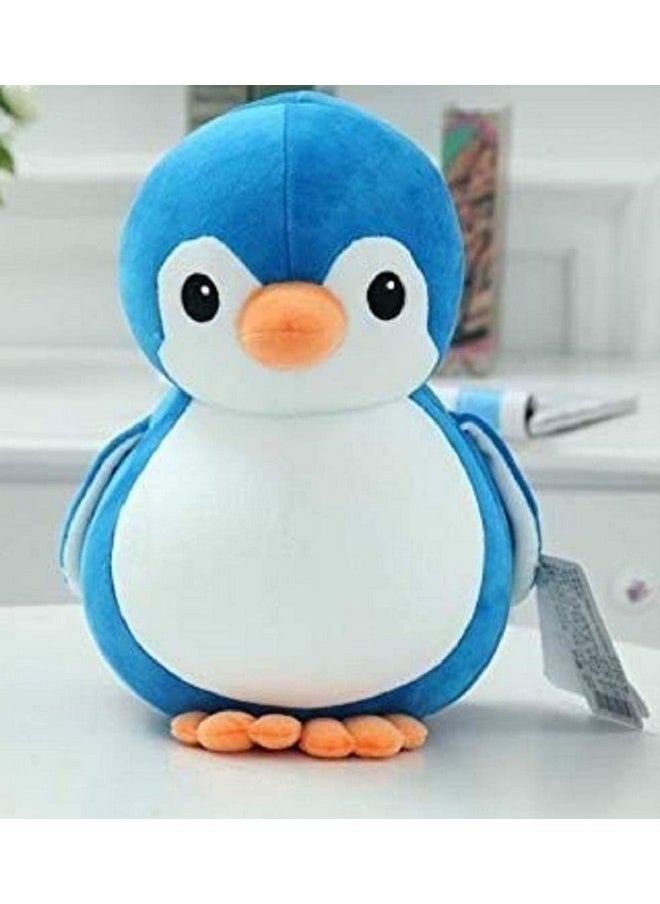 CLICK4DEAL - CLICK4DEAL Penguin Soft Toy 18cm,Cute Plush Kids Animal (Penguin 18 cm) (Blue) - Image 1