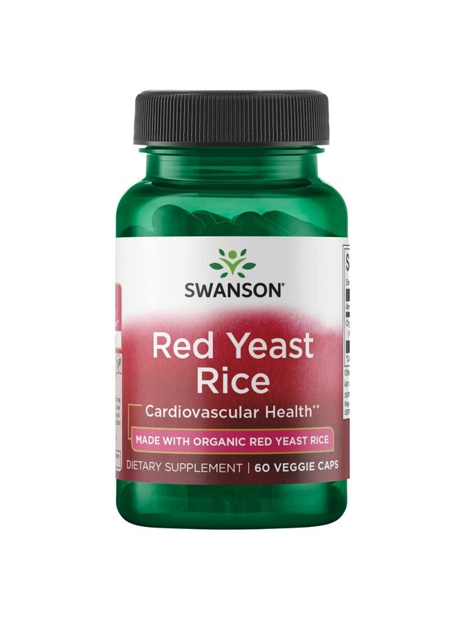 SWANSON Made With Organic Traditional Red Yeast Rice 600 Milligrams 60 Veg Capsules - Image 2