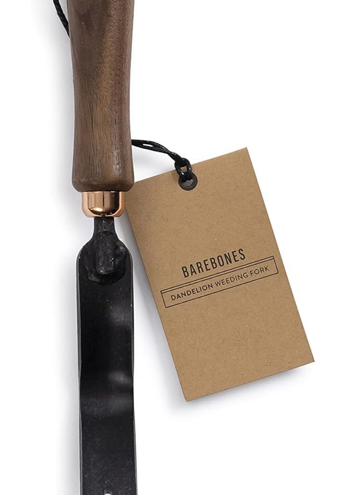 BareBones Dandelion Weeding Fork - Ergonomic Walnut Handle with Rust-Resistant Steel Blade - Image 1