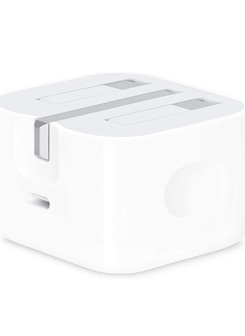 Generic - 20W Power Adapter for phones Plug PD Power Adapter Wall Plug Compatible with iPhone 14 13, 13pro 12 Pro Max/12 Mini/SE (White) - Image 1