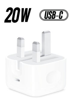 20W Power Adapter for phones Plug PD Power Adapter Wall Plug Compatible with iPhone 14 13, 13pro 12 Pro Max/12 Mini/SE (White)