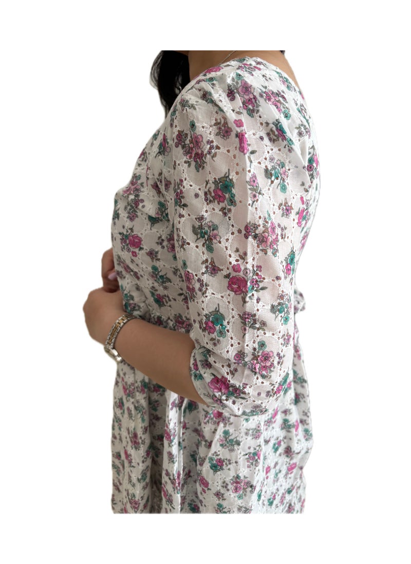 Generic - Zebees Hakoba Floral Maternity & Feeding Dress - Image 1