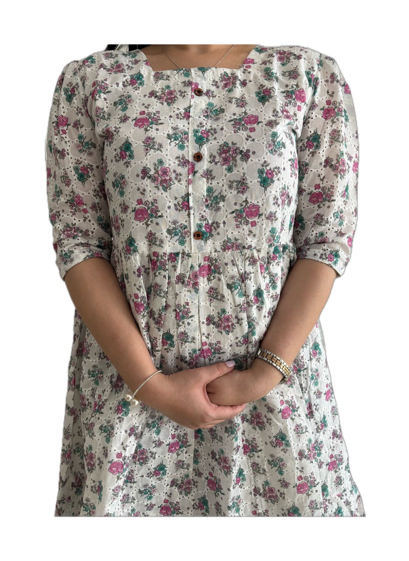 Generic - Zebees Hakoba Floral Maternity & Feeding Dress - Image 1