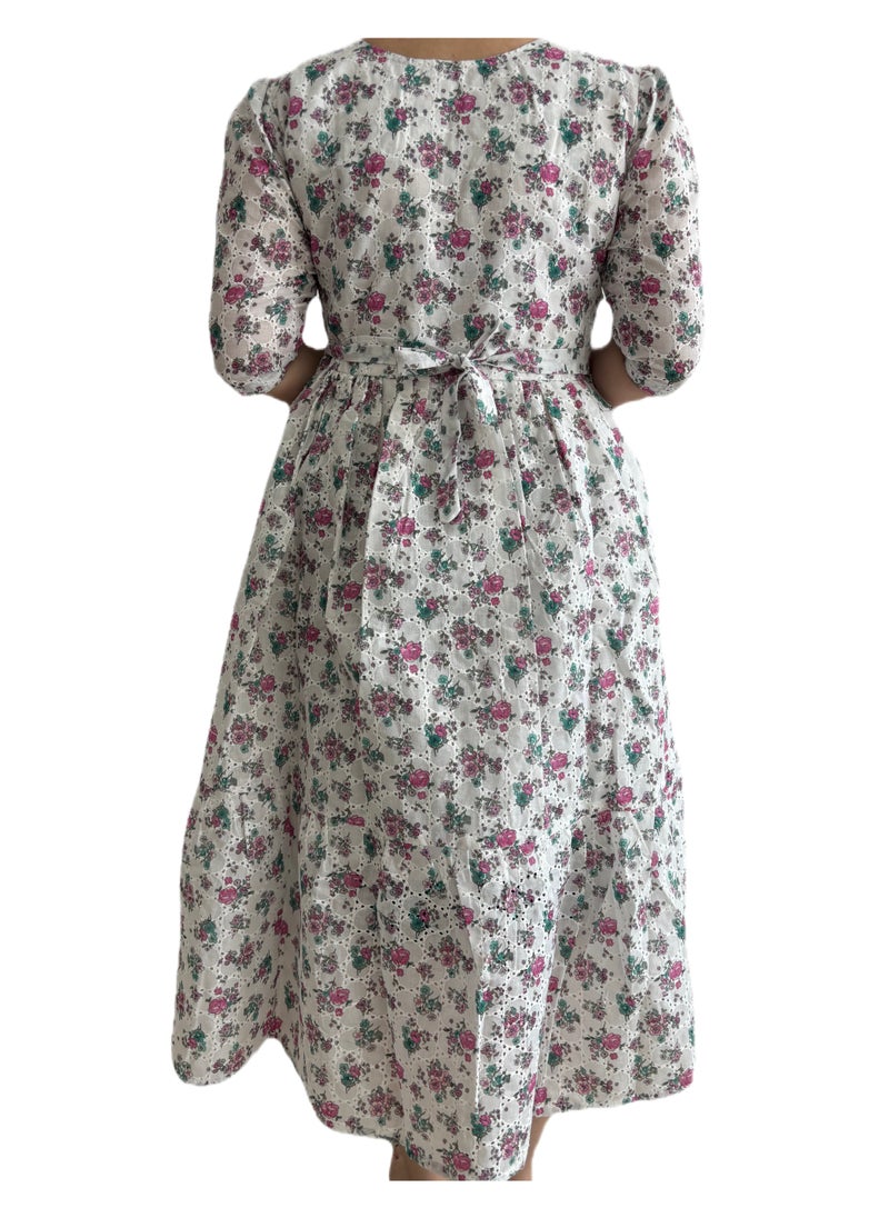 Generic - Zebees Hakoba Floral Maternity & Feeding Dress - Image 1