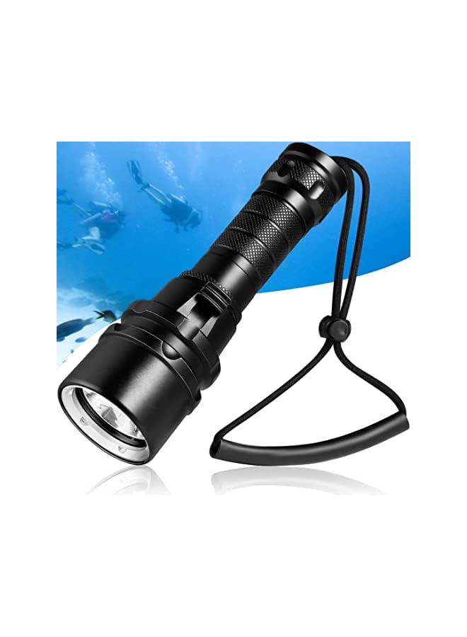 promass Diving Flashlight Dive Torch 2000 Lumen Waterproof Underwater XM-L2 LED Submarine Lights Holder with Rechargeable Battery,Charger for Under Water Deep Sea Cave at Night - Image 2