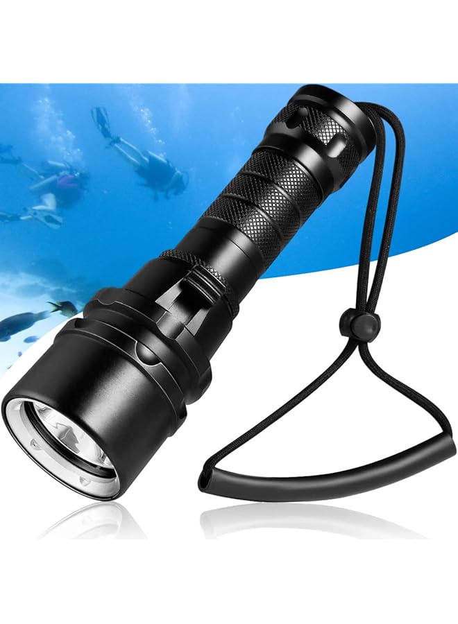 promass Diving Flashlight Dive Torch 2000 Lumen Waterproof Underwater XM-L2 LED Submarine Lights Holder with Rechargeable Battery,Charger for Under Water Deep Sea Cave at Night - Image 1