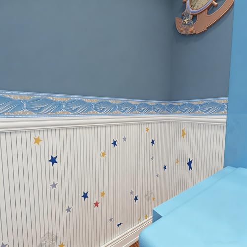 Livelynine Transparent Flower Wallpaper Border Stick and Peel Window Floral Wallpaper Borders for Bedrooms Bathrooms Lace Wall Decals for Kitchen Laundry Window Decals Mirror Frame Border 4in x32.8 ft - Image 3