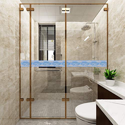 Livelynine Transparent Flower Wallpaper Border Stick and Peel Window Floral Wallpaper Borders for Bedrooms Bathrooms Lace Wall Decals for Kitchen Laundry Window Decals Mirror Frame Border 4in x32.8 ft - Image 2