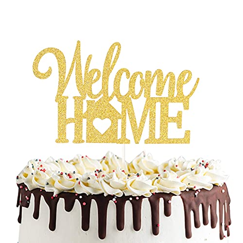 Festiko®Welcome Home Cake Topper for New House,Home Sweet Home Cake Decor Housewarming Party Decoration - Image 1