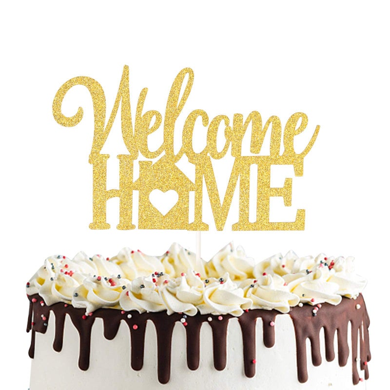 Festiko®Welcome Home Cake Topper for New House,Home Sweet Home Cake Decor Housewarming Party Decoration - Image 5