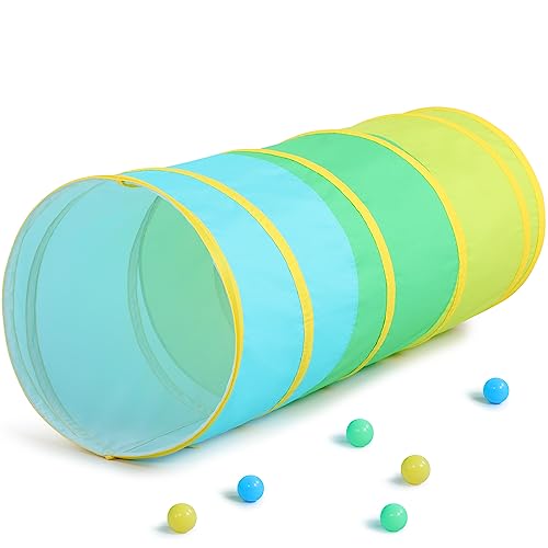 PigPigPen Kids Play Tunnel for Toddlers Pop Up Tent for Babies or Dogs Indoor Outdoor Toys for Kids Backyard Playset Cotton - Image 1