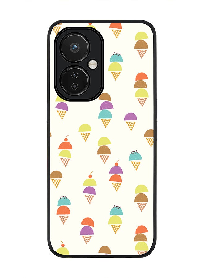 Stylizedd Rugged Black edge case for Nord CE 3 Lite Slim fit Soft Case Flexible Rubber Edges Anti Drop TPU Gel Thin Cover - Scoopy Cones - Image 1