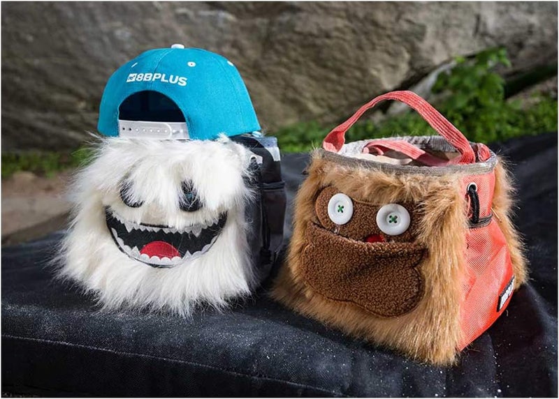 8B+ 8BPLUS 8BPLUS Chalk Bag for Climbing, Bouldering, Belt and Giftbox Included - Wide Opening - Brush Holders, for Left & Right Handers (Herman) - Image 2