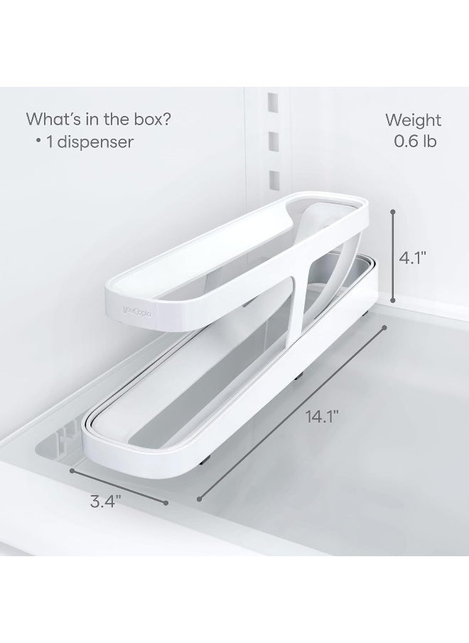 YouCopia - YouCopia Rolldown Refrigerator Egg Dispenser, Holder for Fridge Storage, One Size, White - Image 1