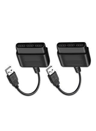 PS2 Controller to USB Adapter Converter Cable, Compatible with Sony PS1/PS2 Controller Gamepad to PS3/PC Controller (Black*2) - pzsku/Z714876F23C53189E6F1CZ/45/1745821169/9c5414fe-0498-4ce4-acad-a83e35d9ad59