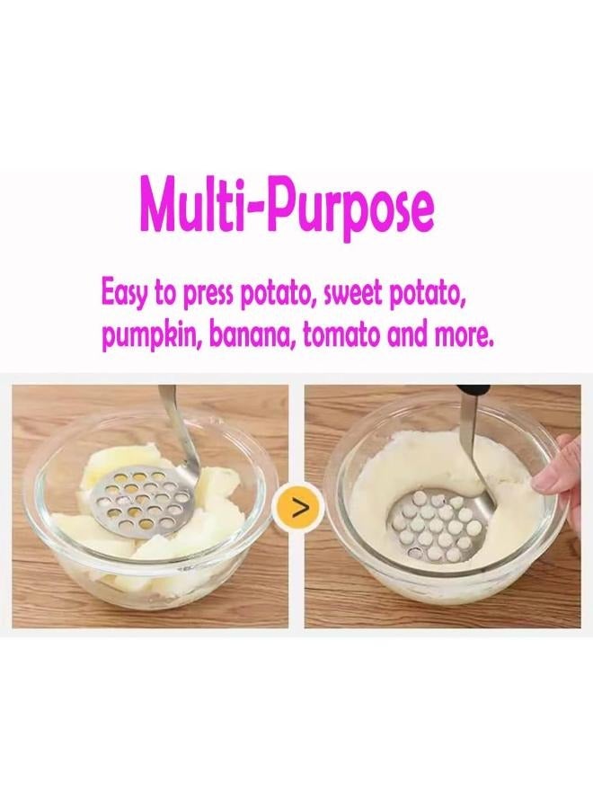 Potato Mud Presser Stainless Steel Potato Masher Vegetable Masher Fruit Masher Cooking and Kitchen Gadget  - Image 4