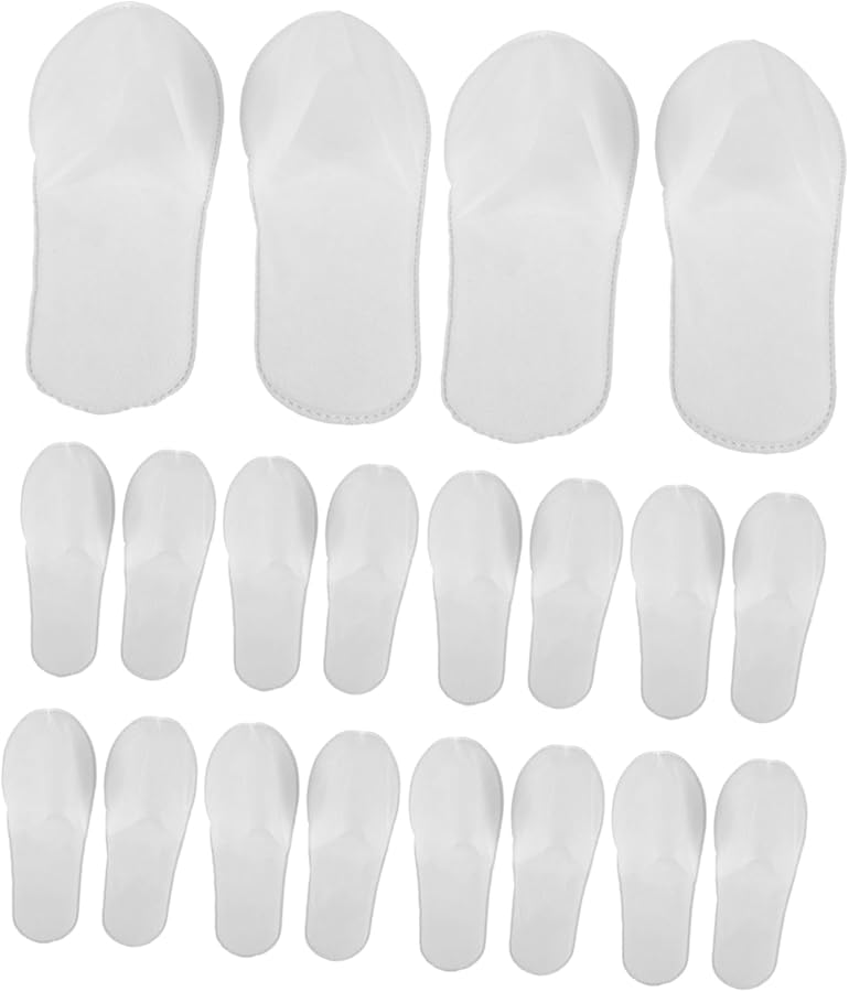 Disposable Slippers 10 Pairs Non Slip Fuzzy For Hotel Spa Home Salon Men And Women - Image 1