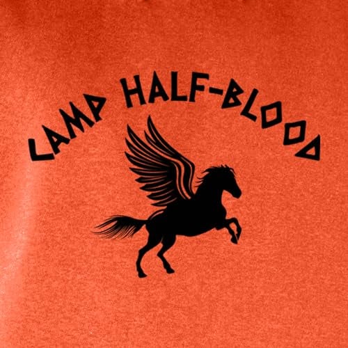 shop4ever Camp Half Blood Hoodie Demigod Hooded Sweatshirt Large Orange 0 - Image 3