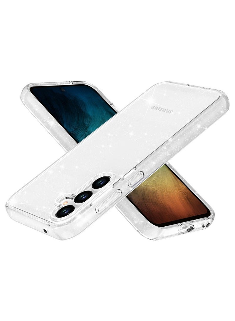 X-level Samsung Galaxy A55 Case Crystal Clear, [Never Yellow Technology] [10FT Mil-Grade Protection] Transparent Slim Cover Women Men Samsung Galaxy A55 Case 6.6 inch, Glitter - Image 3