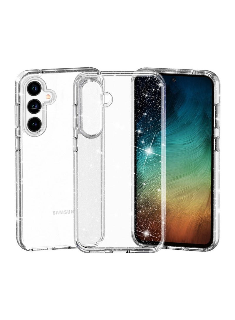X-level Samsung Galaxy A55 Case Crystal Clear, [Never Yellow Technology] [10FT Mil-Grade Protection] Transparent Slim Cover Women Men Samsung Galaxy A55 Case 6.6 inch, Glitter - Image 2