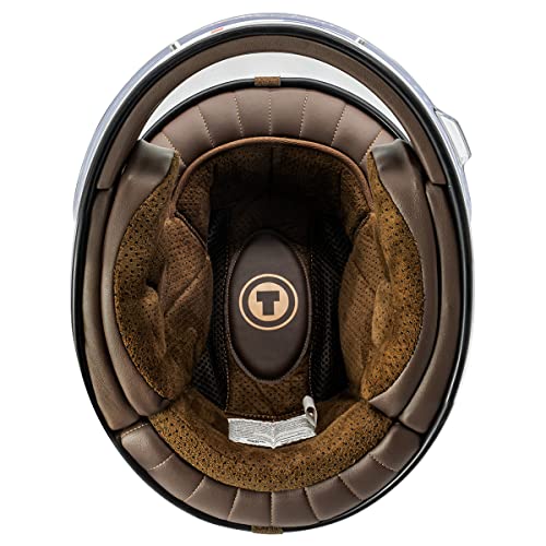 TORC T1 Unisex-Adult Retro Full face Motorcycle Helmets, Gloss Grey, X-Large - Image 3