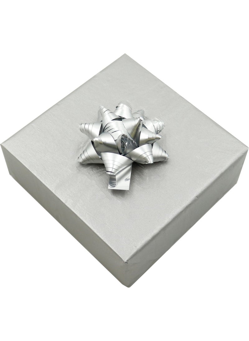 Repro Design 8 cm Polar Star Silver Bow Ornament 5 Pieces  - Image 1