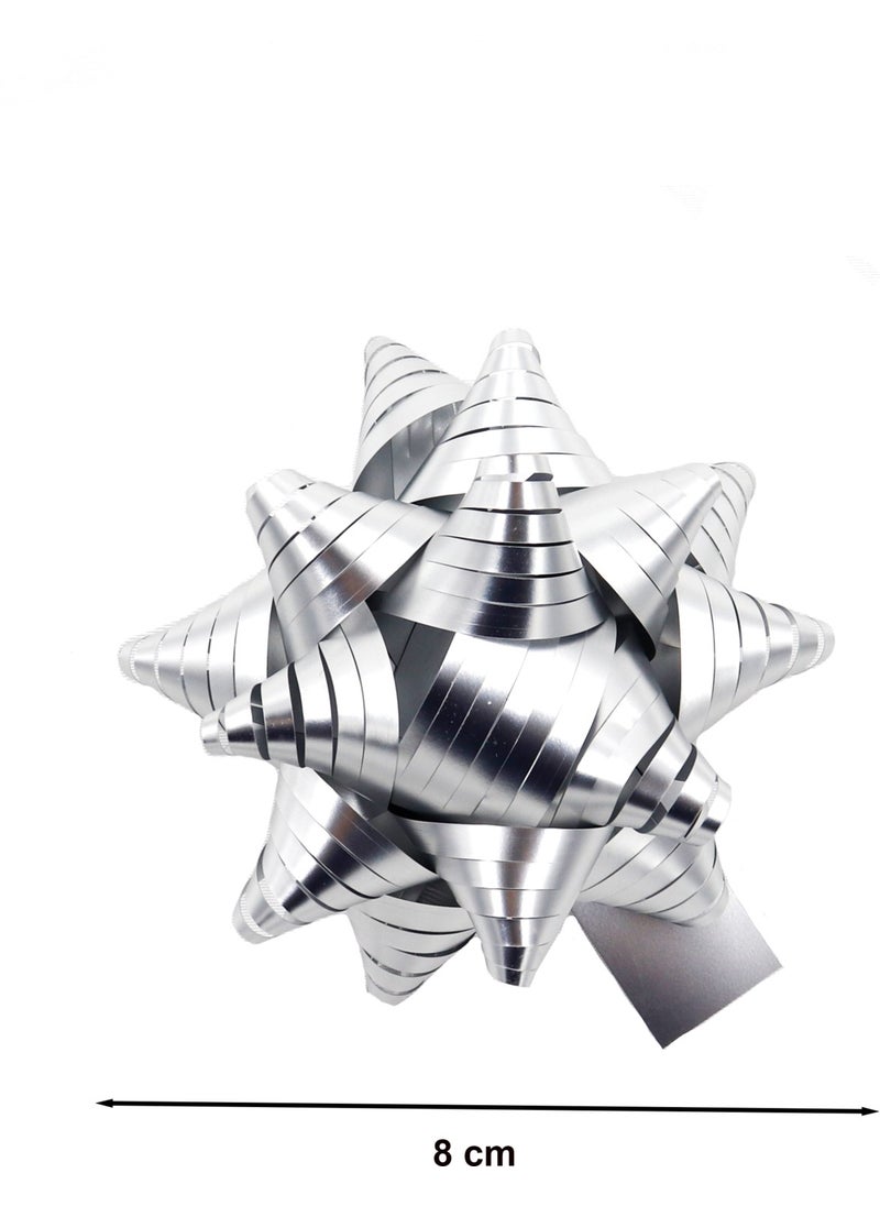 Repro Design 8 cm Polar Star Silver Bow Ornament 5 Pieces  - Image 2
