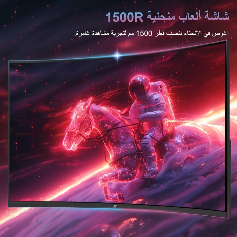Z Z-Edge شاشة الألعاب المنحنية Z-Edge UG27P مقاس 27 بوصة بنسبة عرض إلى ارتفاع 16:9 ودقة 1920x1080 وتردد 280 هرتز ووقت استجابة 1 مللي ثانية وشاشة LED بدون إطار، مع دعم AMD Freesync Premium ومنفذ Display Port وHDMI - Image 3