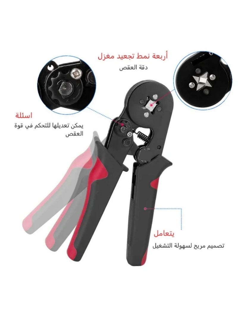 Generic Self-adjusting Wire End Crimping Tool Kit with Terminal Set Red/Black/Yellow/Grey, 1250PCS  - Image 3