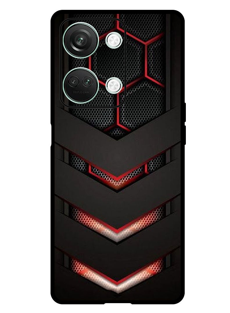 Theodor Protective Case Anti Scratch Shock Proof Bumper Cover For OnePlus Nord 3 red & black - Image 1