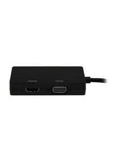 Generic 3-in-1 Mini DisplayPort to HDMI, VGA, DVI Adapter – 1080p Video Splitter – Black  - Image 2