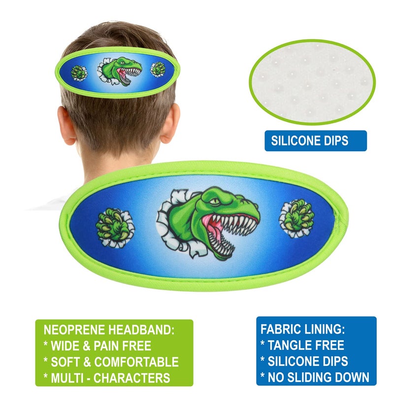 RUIGAO Swim Goggles Kis, Children swimming Goggles Fabric Strap, Dinosaur Blue/Green for Kids/Toddlers/Youth - Image 3