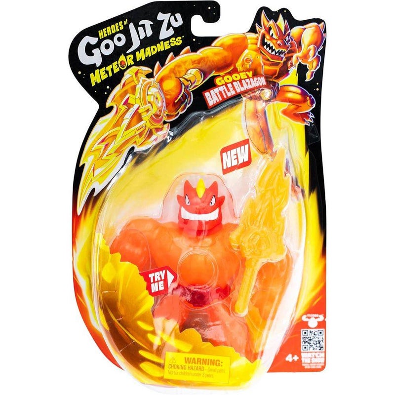 GOO JIT ZU Heroes of Goo Jit Zu Meteor Madness Series 14 Gooey Battle Blazagon Action Figure - Image 1