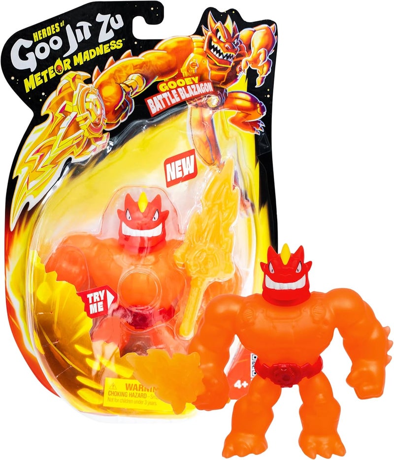 GOO JIT ZU Heroes of Goo Jit Zu Meteor Madness Series 14 Gooey Battle Blazagon Action Figure - Image 2