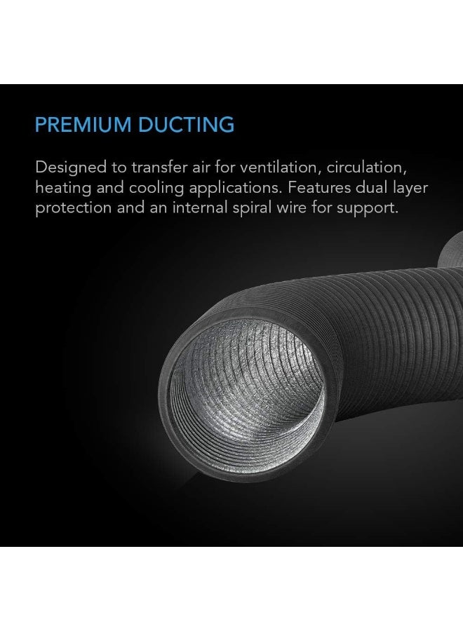 AC Infinity قناة ألومنيوم مرنة 12 بوصة من AC Infinity، حماية ثقيلة من أربع طبقات، بطول 8 أقدام للتدفئة والتبريد والتهوية والعادم - Image 2