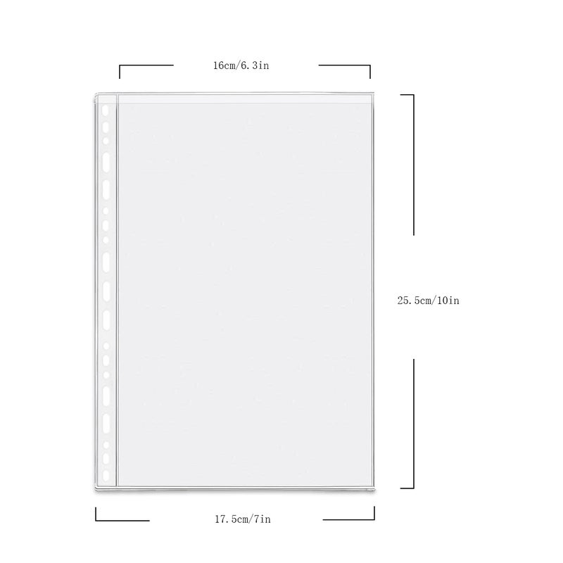 Zelten 4 Pack B5 19 Holes Binder Pockets Plastic Binder Folders Waterproof 19 Holes Holder for Receipt Ticket (Pocket,  B5) - Image 2