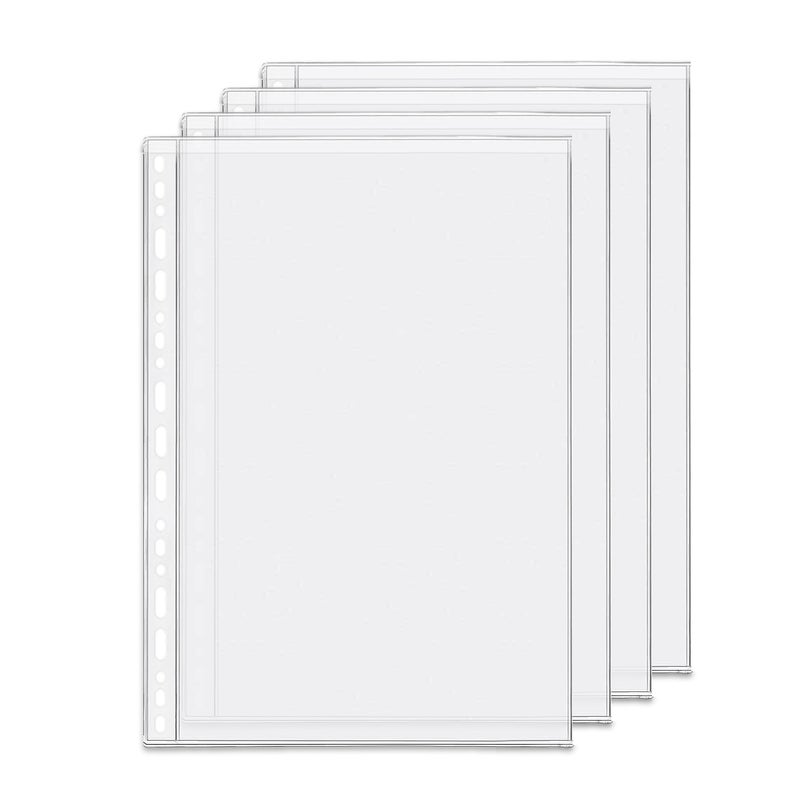 Zelten 4 Pack B5 19 Holes Binder Pockets Plastic Binder Folders Waterproof 19 Holes Holder for Receipt Ticket (Pocket,  B5) - Image 1