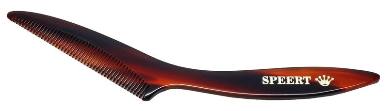 1617 Handmade Narrow Tooth Mustache Beard Comb Small Tortoise Havana Acetate Thick Coarse Fine Short Pocket Sized Facial Hair Grooming Tangle Free Beard Straightener Growth Care Styling Wet