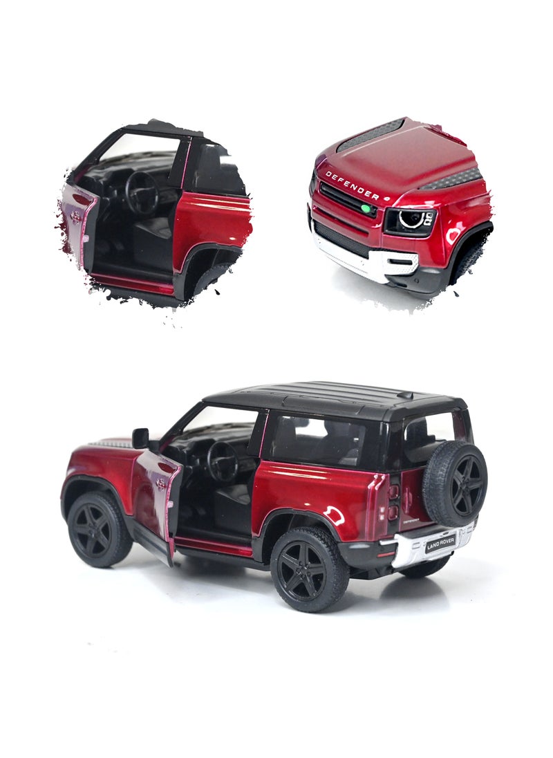 Kinsmart 1:36 Scale Door Openable Pull Back Action Land Rover Defender 90 Diecast Metal Alloy Toy Car  - Image 2