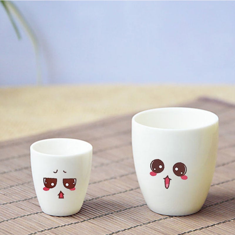 Cute Facial Expression Cup Stickers Self-Adhesive Stickers Kindergarten Reward Stickers Hand Account Stickers Note Book Cartoon Stickers - Image 3
