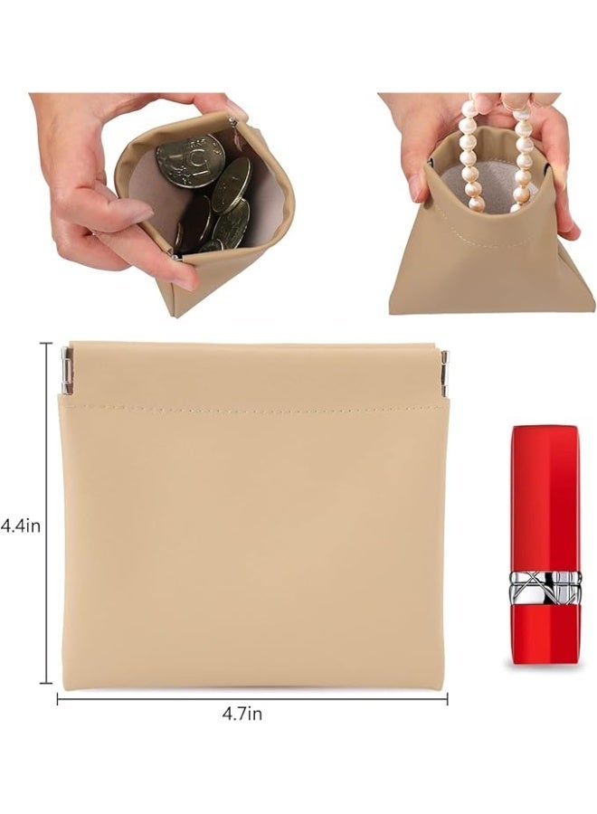 4 PCS Small Makeup Bag for Purse, Mini Portable Cosmetic Bags for Women, Coin Purse Lipstick Cosmetic Accessories Organizer, Small Travel Kit Storage Pouch - Image 2